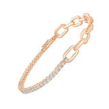 Brilliant Cut Half Chain Bracelet