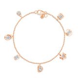 Mixed Cut Charm Bracelet