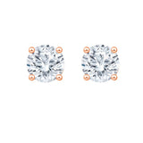1 Carat Brilliant Cut Solitaire Stud Earrings 