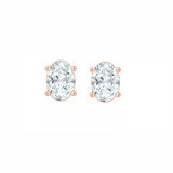 1 Carat Oval Cut Solitaire Stud Earrings 