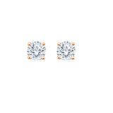 4 Carat Brilliant Cut Solitaire Stud Earrings