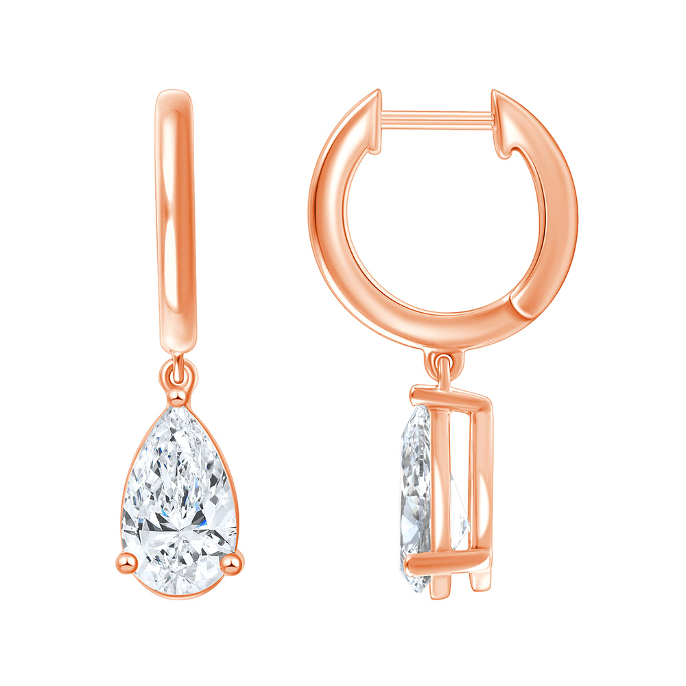 Pear Cut Mini Dangler Earrings