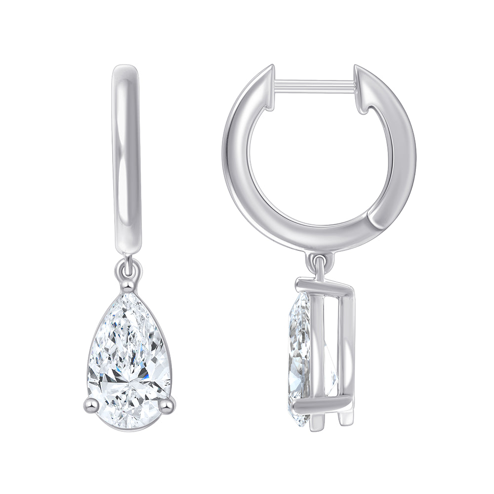 Pear Cut Mini Dangler Earrings