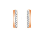 Brilliant Cut Diamond Line Huggie Earrings
