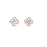 Mixed Cut Floral Stud Earrings