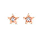 Brilliant Cut Star Stud Earrings