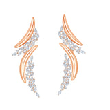 Dual Arc Diamond Accent Climber Earrings