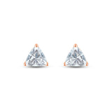 Trillion Cut Solitaire Stud Earrings