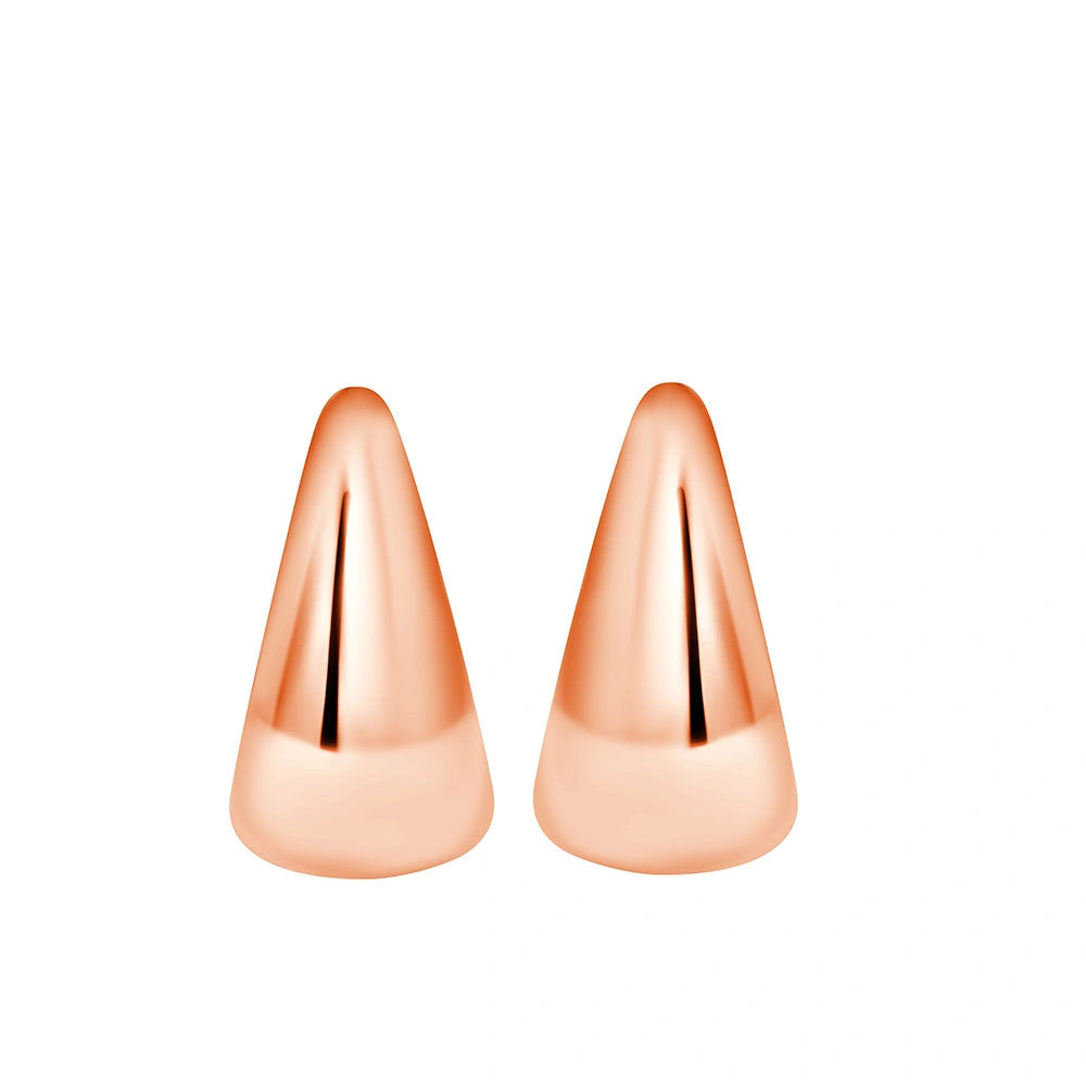 Plain Tapered Chunky Hoop Earrings