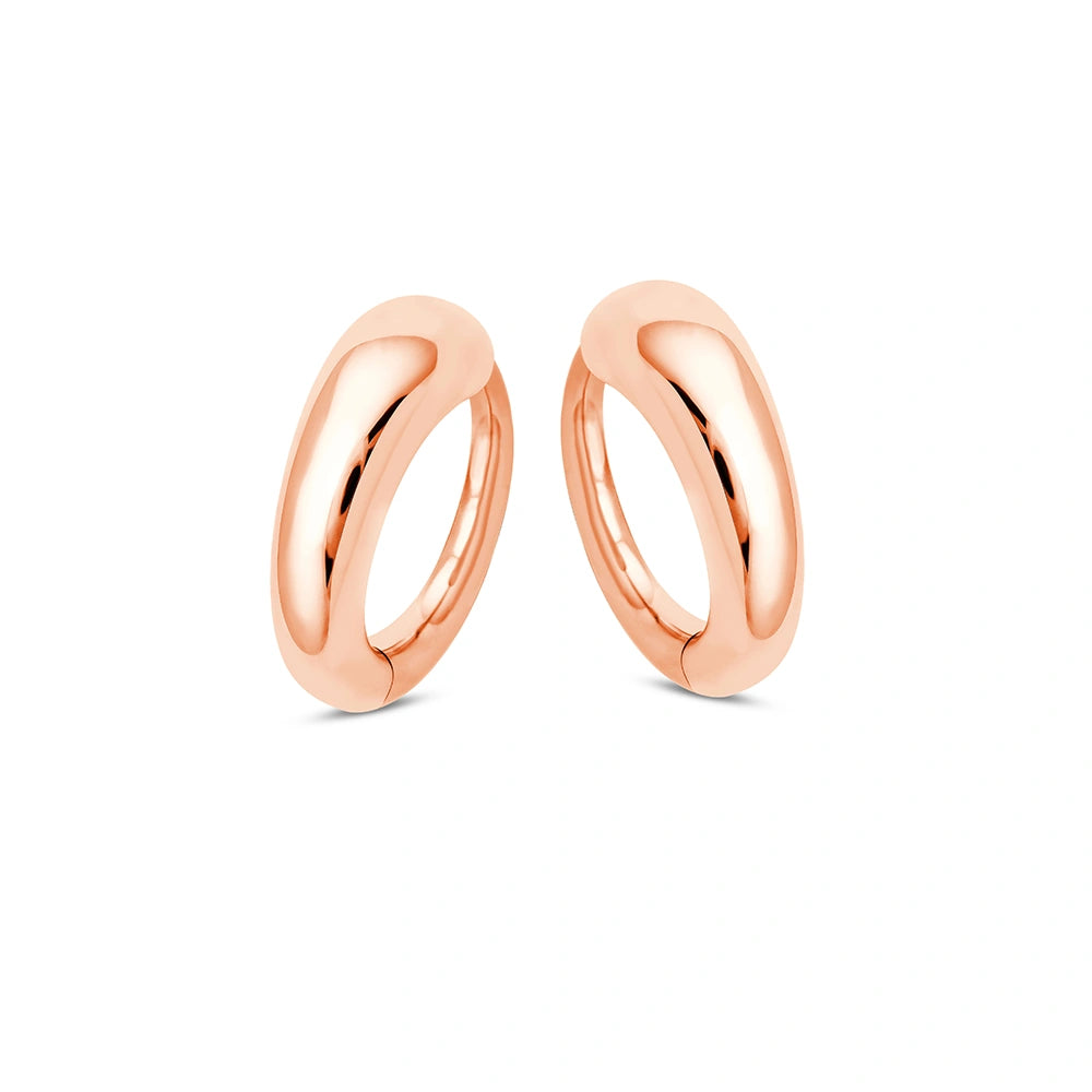 Plain Dome Hoop Earrings