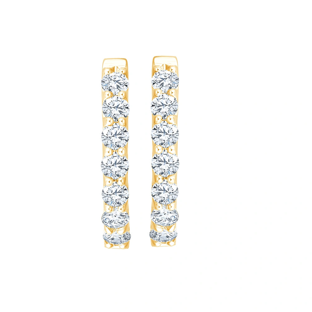 Brilliant Cut Full Hoop Earrings