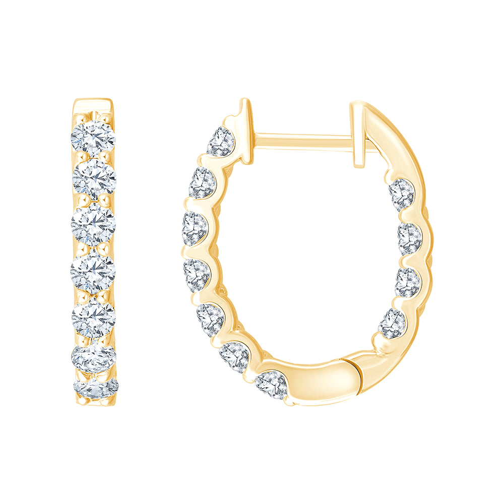 Brilliant Cut Full Hoop Earrings