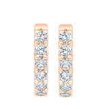 Brilliant Cut Prong-Set Hoop Earrings