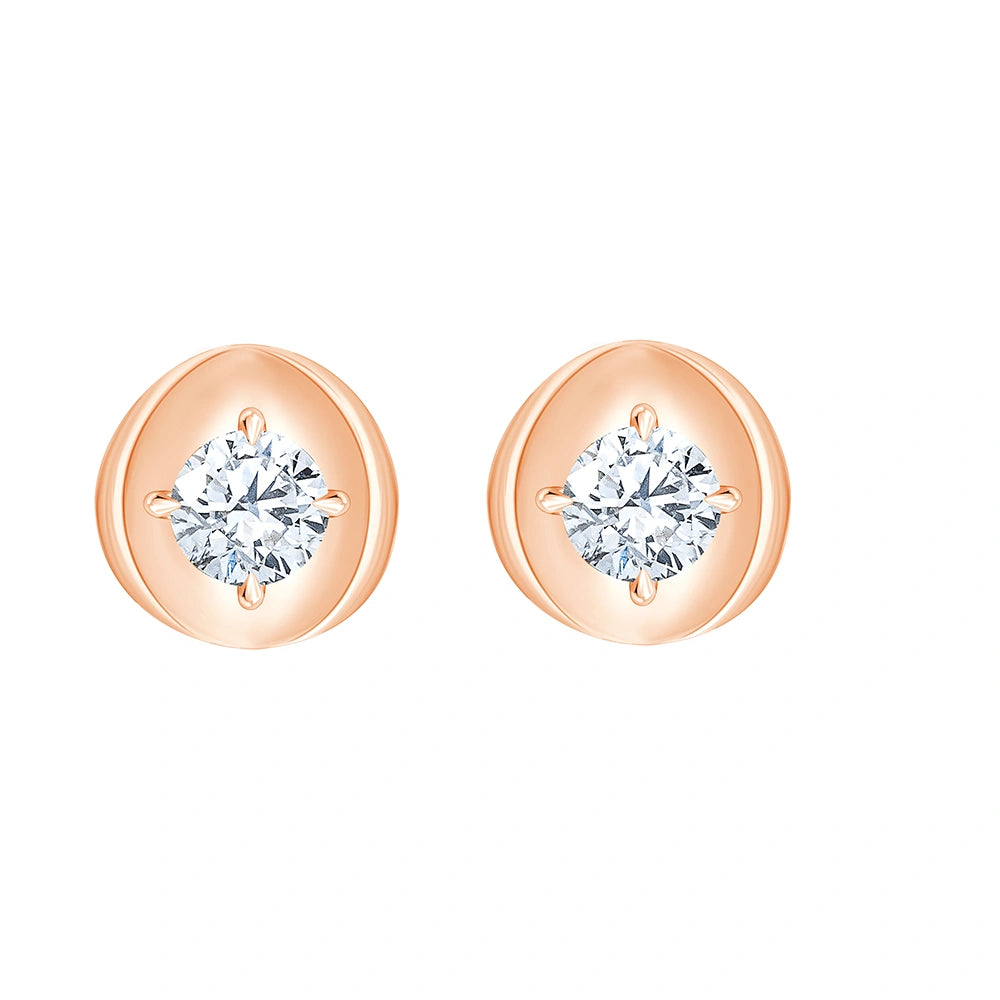 XX Carat Brilliant Cut Solitaire Disc Stud Earrings