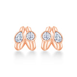 Pear & Brilliant Cut Duo Hoop Earrings