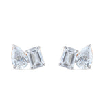 Pear & Emerald Cut Toi et Moi Stud Earrings