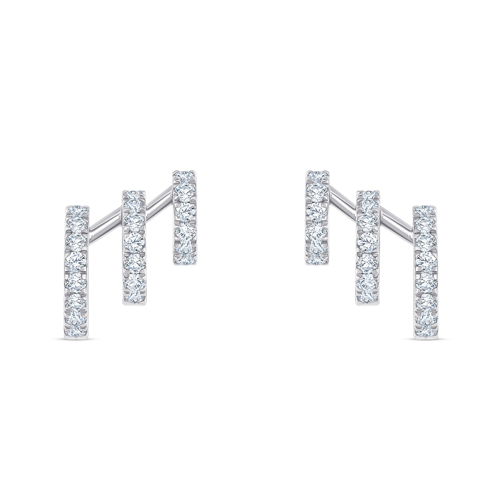 Brilliant Cut Layered Huggie Hoop Earrings