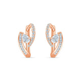 Pear & Brilliant Cut Split Hoop Earrings