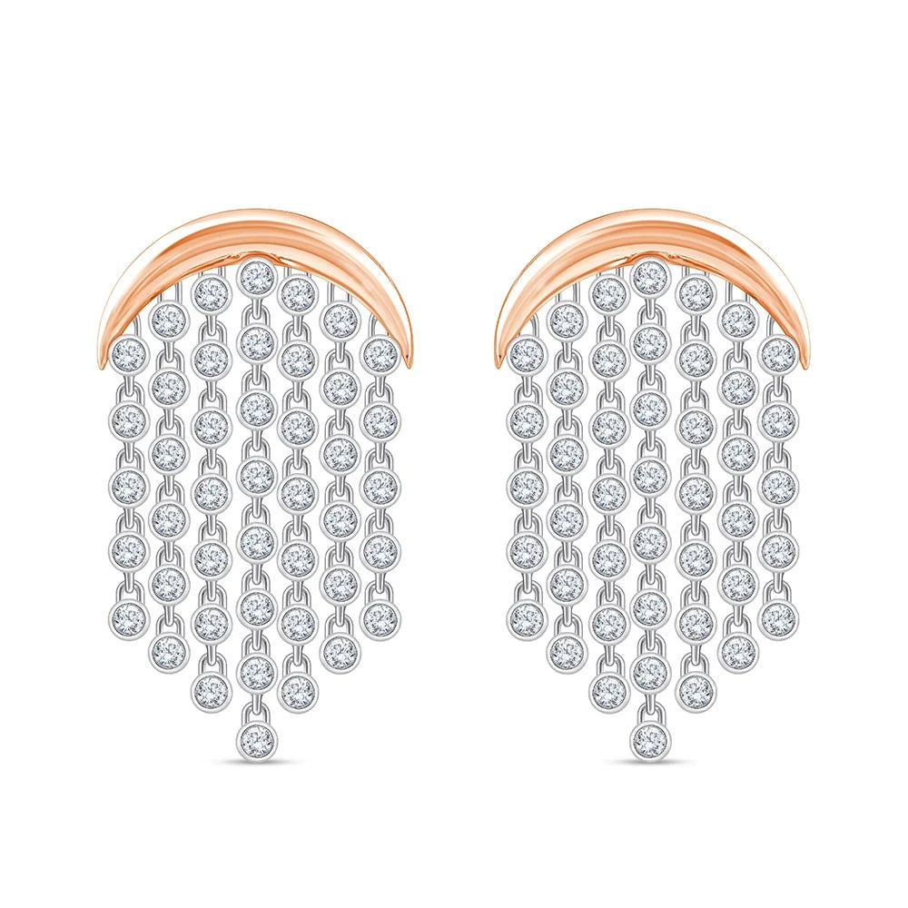 Brilliant Cut Waterfall Drop Earrings