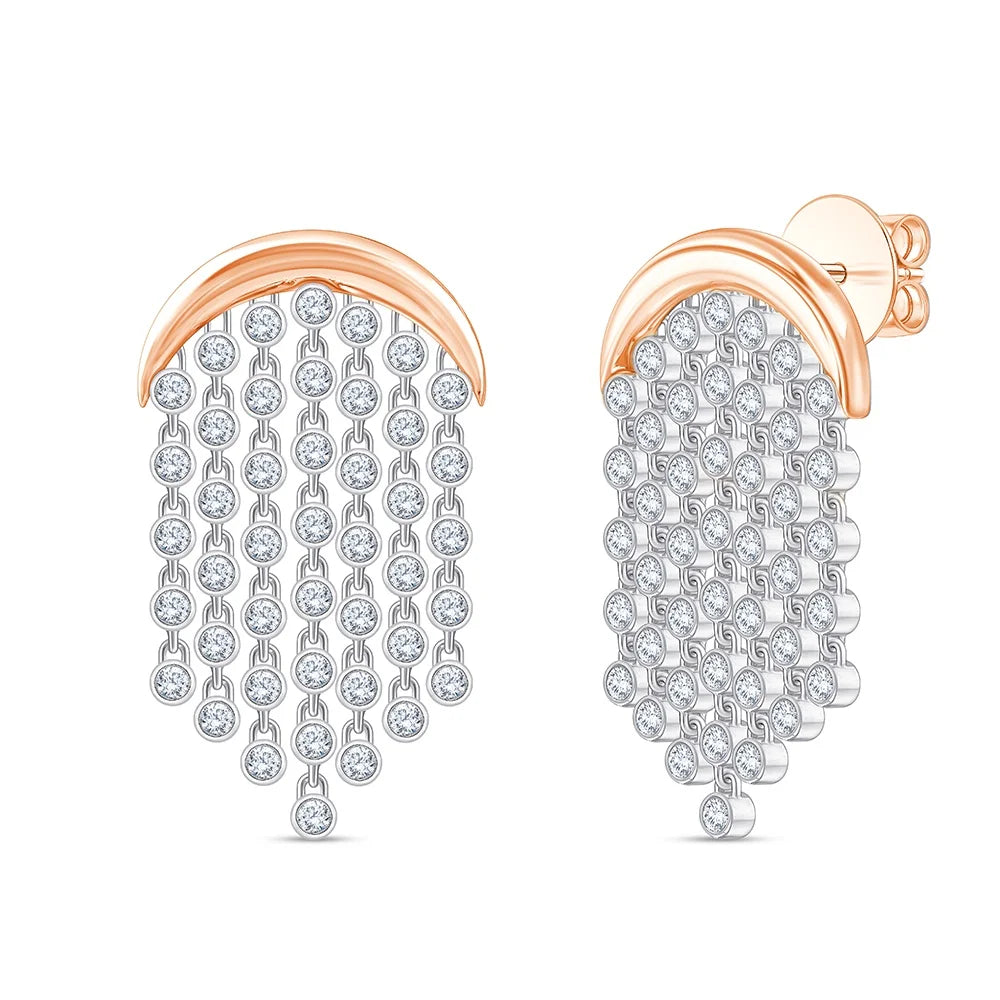 Brilliant Cut Waterfall Drop Earrings