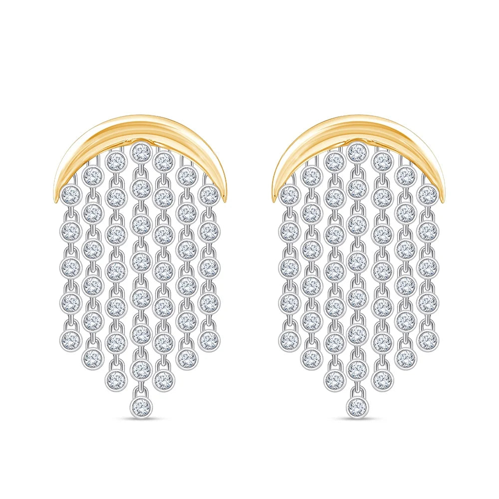 Brilliant Cut Waterfall Drop Earrings