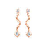 D-Shape & Kite Cut Abstract Drop Earrings