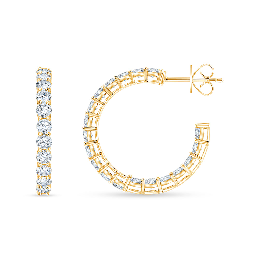 Brilliant Cut Classic Hoop Earrings