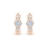 Mixed Cut Geometric Hoop Earrings