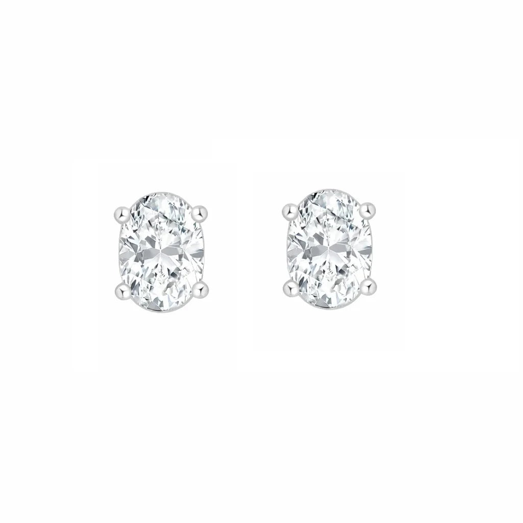 Oval Cut Stud Earrings