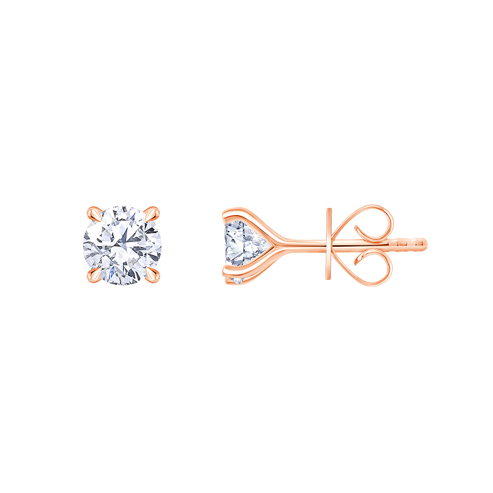 Brilliant Cut Solitaire Stud Earrings