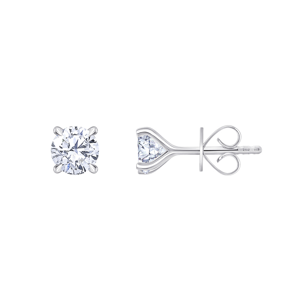Brilliant Cut Solitaire Stud Earrings