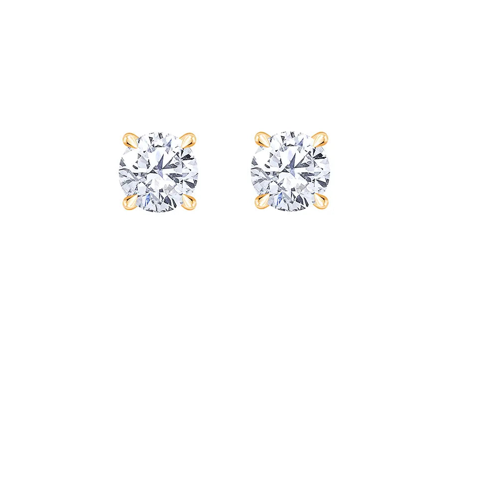 Brilliant Cut Solitaire Stud Earrings