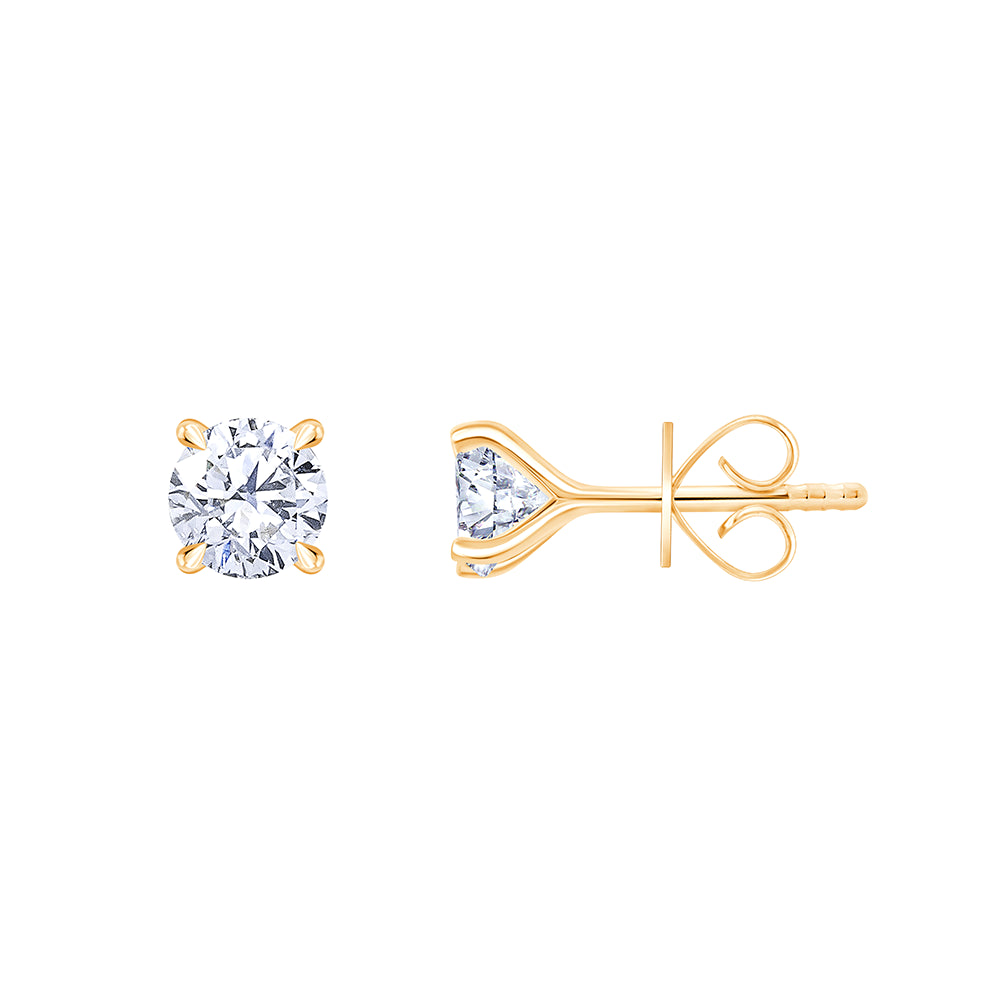 Brilliant Cut Solitaire Stud Earrings