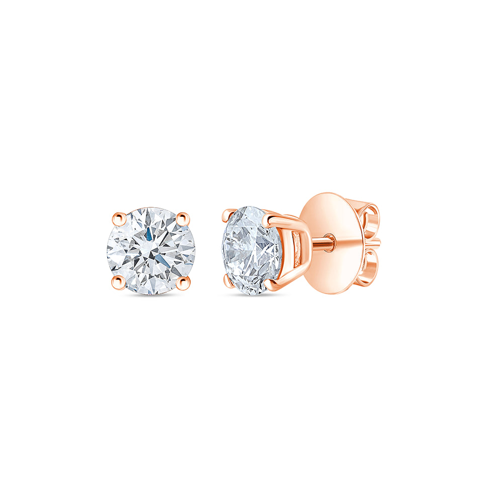 12 Carat Brilliant Cut Solitaire Stud Earrings