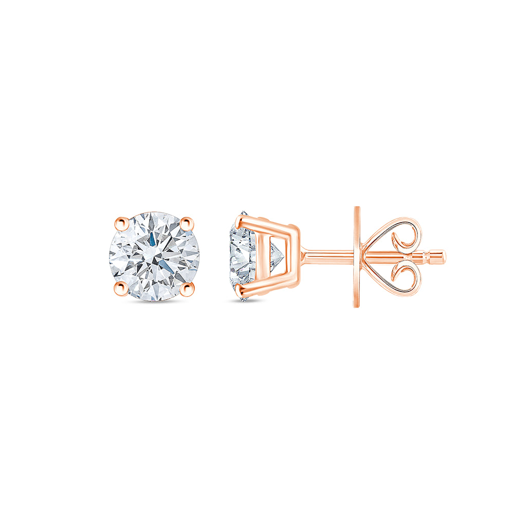 12 Carat Brilliant Cut Solitaire Stud Earrings