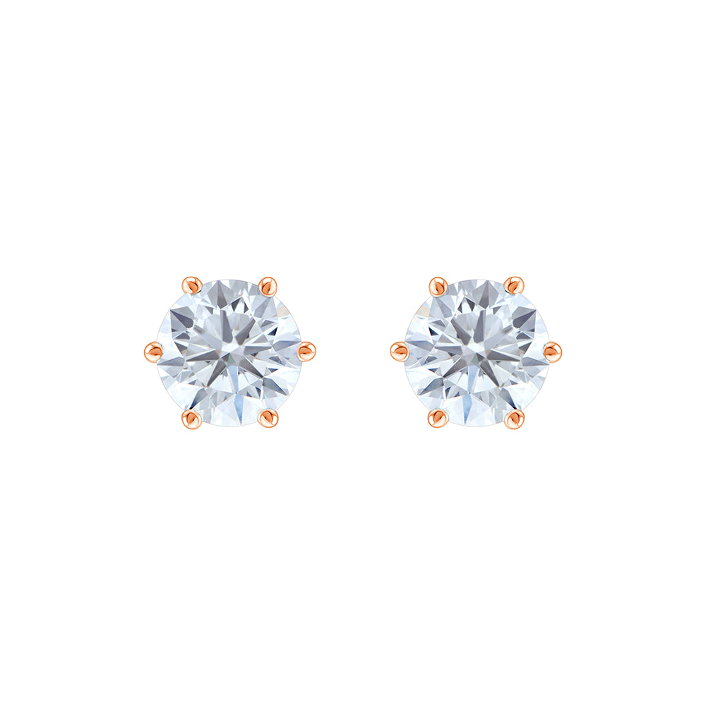 4 Carat Brilliant Cut Solitaire Stud Earrings
