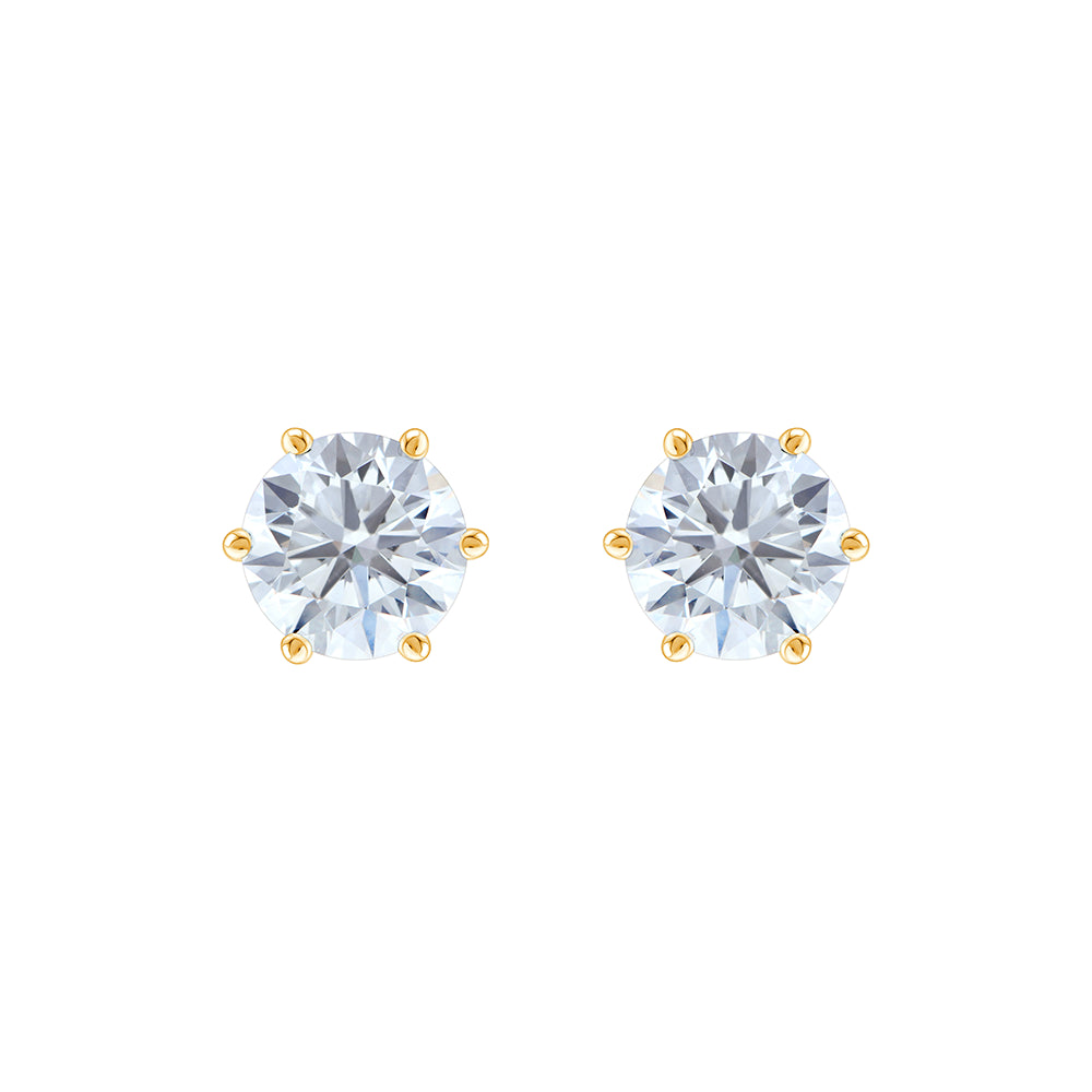 4 Carat Brilliant Cut Solitaire Stud Earrings