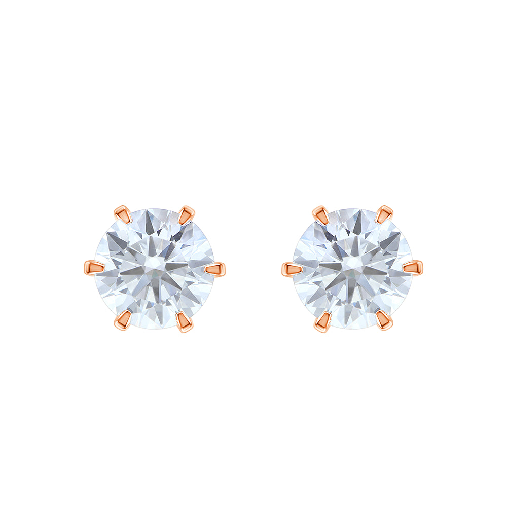 6 Carat Brilliant Cut Solitaire Stud Earrings