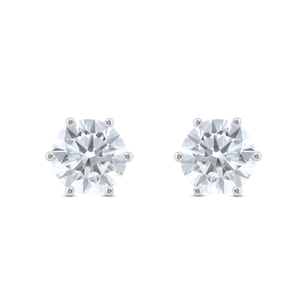 10 Carat Brilliant Cut Solitaire Stud Earrings