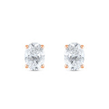 1 Carat Oval Cut Solitaire Stud Earrings
