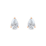 1 Carat Pear Cut Solitaire Stud Earrings