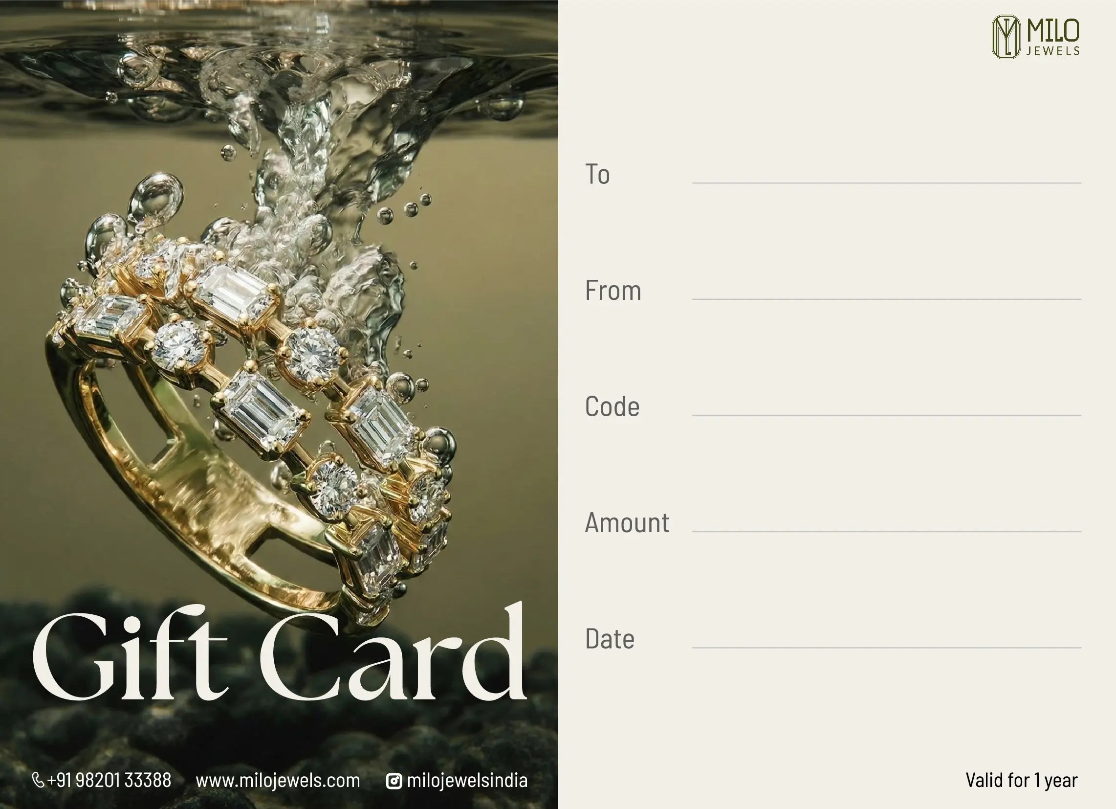Milo Jewels Gift Card