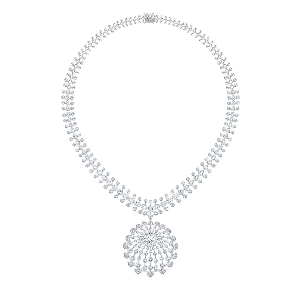 Brilliant Cut Sunburst Necklace