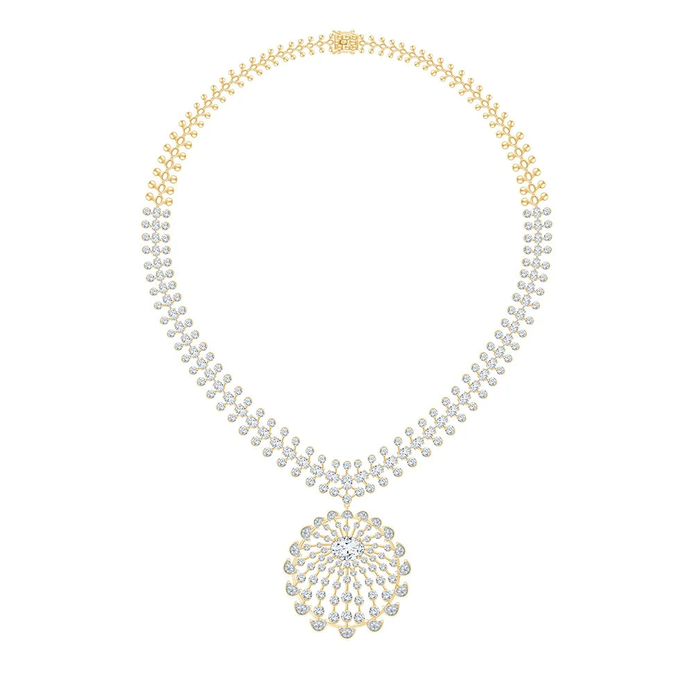 Brilliant Cut Sunburst Necklace