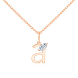 Marquise Cut Initial A Pendant