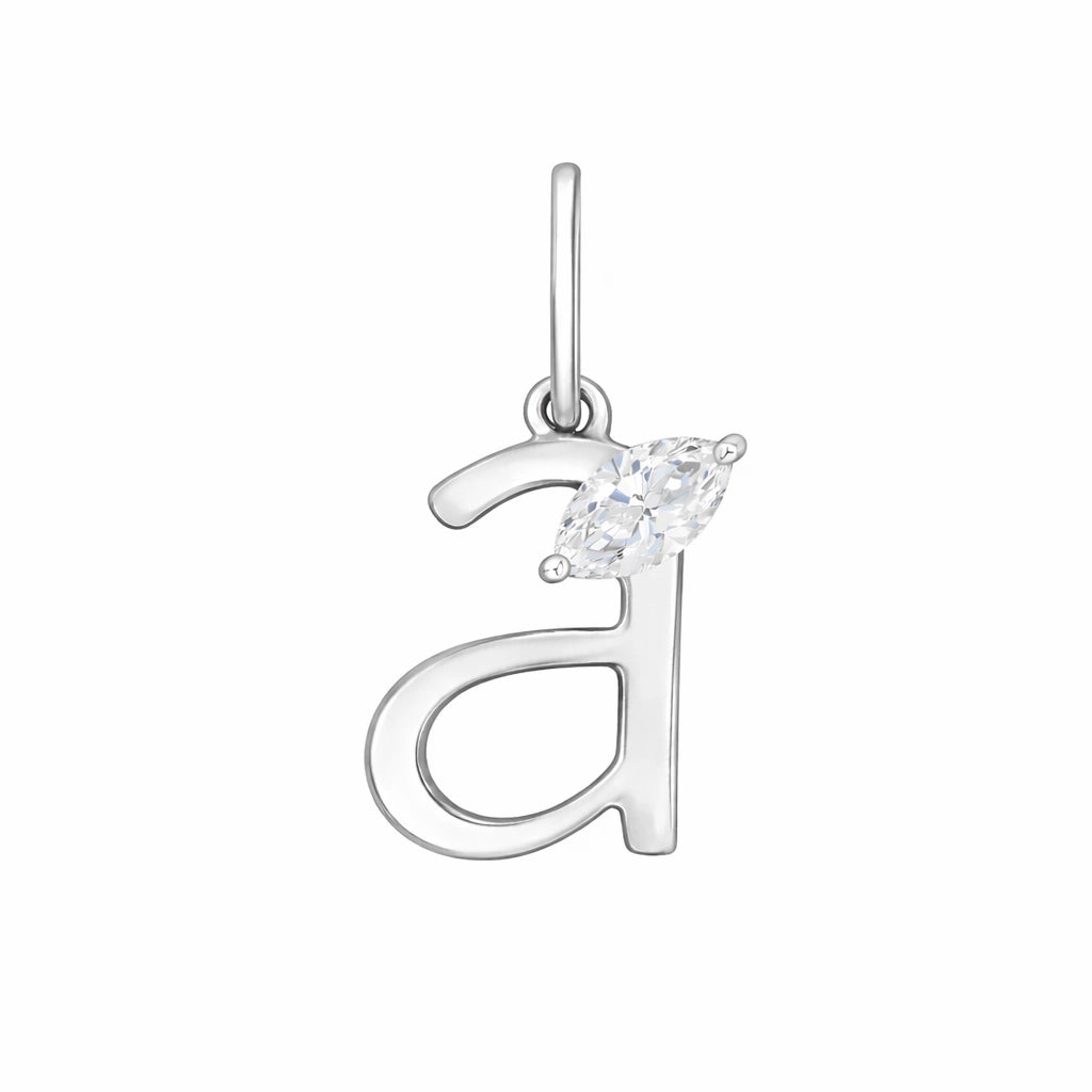 Marquise Cut Initial A Pendant