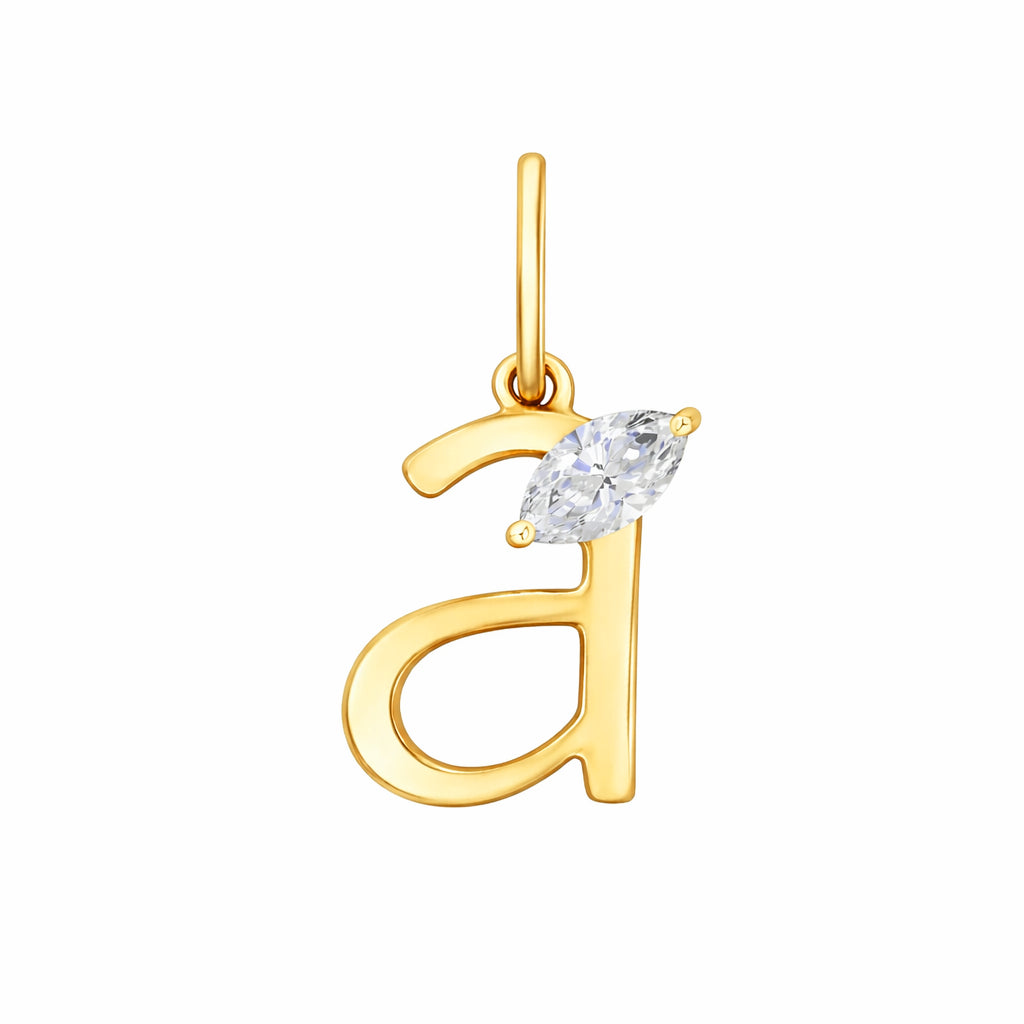 Marquise Cut Initial A Pendant
