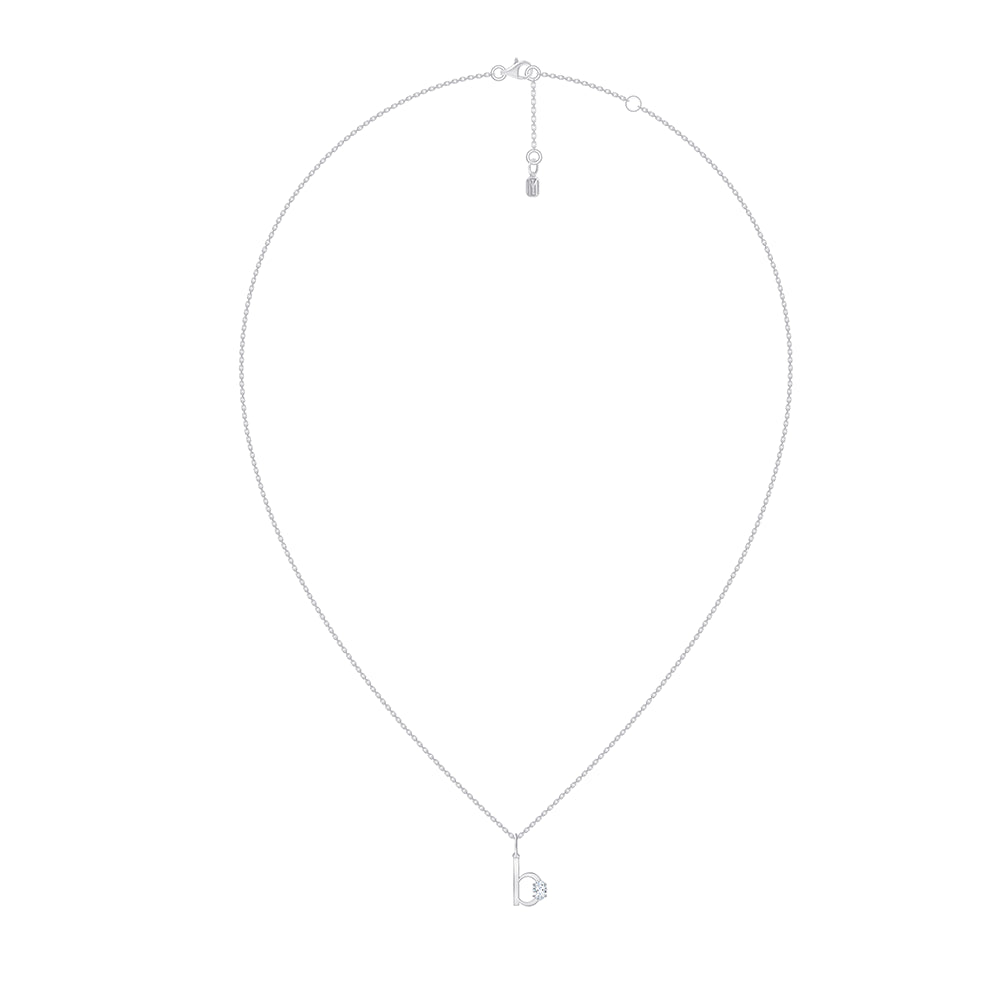 Oval Cut Initial B Pendant