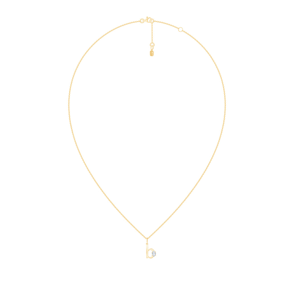 Oval Cut Initial B Pendant
