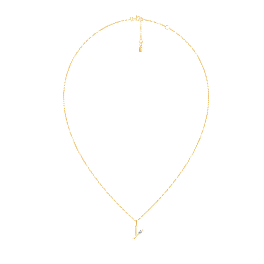 Oval Cut Initial B Pendant